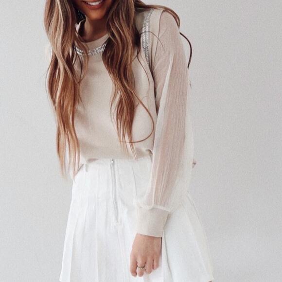 Hope’s Feeling Better Top Beige Jeweled Medium - Picture 4 of 5